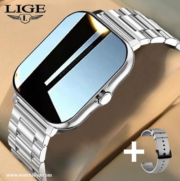 LIGE Full Touch Bluetooth Calling Multifunctional Smartwatch GT20 V2.0 Silver