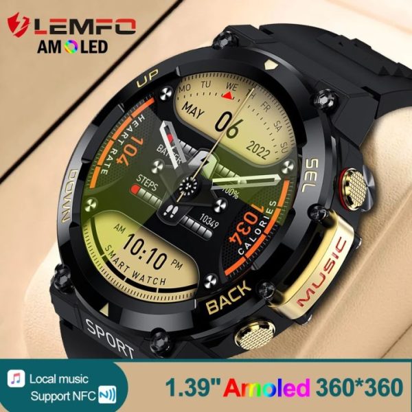 Bluetooth Calling Military Certified Waterproof NFC Smartwatch LF33 - Image 3