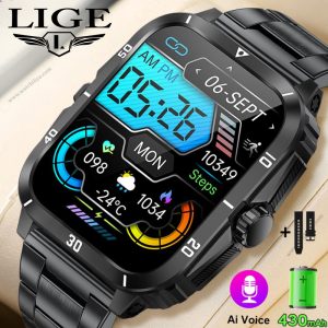 Military Grade Rugged Bluetooth Calling Waterproof Smartwatch