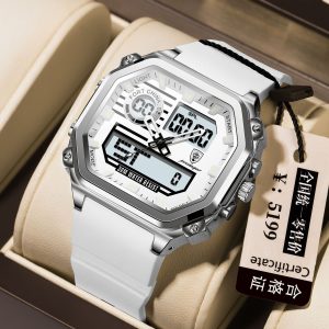 Poedagar double display electronic wrist watch for men and woman