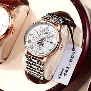 Poedagar men's watch waterproof luminous ultra-thin fashion japan movement